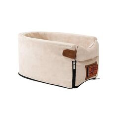 Auto Central Control Seat Pet Portable Bed Pad, Colore: ovale + beige (42x20x22cm)