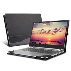 Custodia protettiva in pelle PU portatile per Lenovo Yoga 520-14 (grigio scuro)
