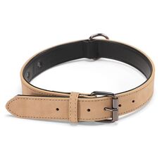 Collare in pelle a doppio strato di Jinmaohou, specifica: S 39x2.2cm (kaki)