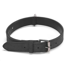 Colletto in pelle a doppio strato di Jinmaohou, specifica: M 49x2.7cm (nero)