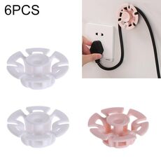 6 PCS Cavo di alimentazione Cavo dati Avvolgitore senza tracce Organizzatore del cavo del gancio (consegna casuale di colore)