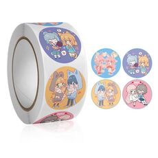10 PC Roll Pack Valentine Day Heart Love Sticker Etichetta autoadesiva, Dimensioni: 2.5 cm / 1 pollice (K-153)