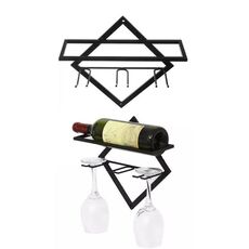 Cremagliera da incasso a parete Cucina Sala da pranzo Appeso Vino Vetro Vino Bottiglia per bottiglie (tazza sospesa)