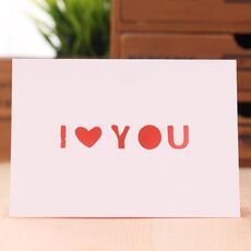 50 pz A-035 Large Hollow Letters Biglietto di auguri vacanze (ti amo)