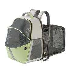 LDLC QS-067 esterno traspirante può espandere la borsa per animali domestici portatile (verde)
