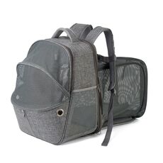 LDLC QS-067 esterno traspirante può espandere la borsa per animali domestici portatile (grigio)