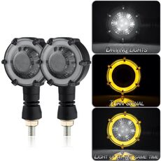 2 PCS PE-ZSD-174 MOTORE MOTORCYCLE Modalità di rotazione LED LED a due colori Modificata Light Signal Light (giallo + luce bianca)
