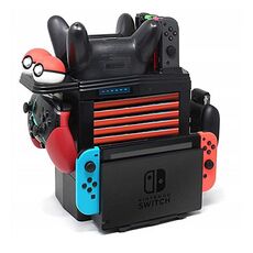 KJH Staffa multifunzione per impugnatura Base di ricarica NSpro Pokemon Ball Receiving Frame per Nintendo Switch