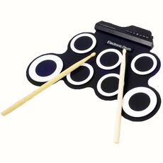 Tamburo elettronico USB portatile a mano in silicone (nero)