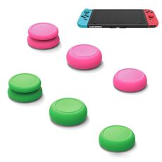 Copri pulsante sinistro + destro del pulsante del cappuccio del bilanciere del gamepad per interruttore (verde + rosso)