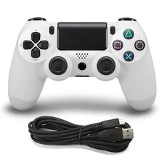 Controller di gioco cablato per Sony PS4 (bianco)