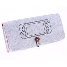 Borsa protettiva portatile per borsa in feltro morbido per Nintendo Switch (grigio chiaro)