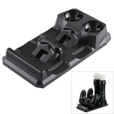 Caricatore 4 in 1 Supporto per stazione di ricarica USB con indicatore LED per controller PlayStation PS4 e controller PS Move