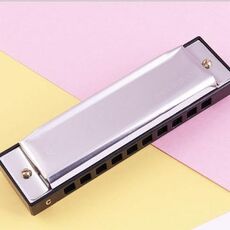 BEE Armonica a doppio tono a 10 fori C Tone Brace (argento)