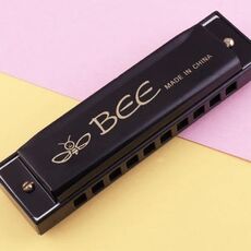 BEE Armonica a doppio tono a 10 fori C Tone Brace (nera)