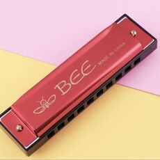 BEE Armonica a doppio tono a 10 fori C Tone Brace (rossa)