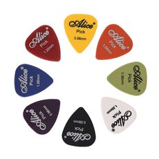 Plettri per chitarra elettrica Alice 50 PCS ABS, consegna colore casuale, superficie: specchio, dimensioni: 0,58 mm