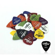 Alice 50 pezzi plettri per chitarra elettrica ABS, consegna a colori casuali, superficie: specchio, dimensioni: 1,5 mm