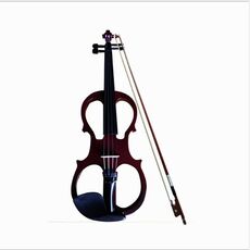 YS030 4/4 violino elettronico manuale in legno per principianti, con borsa (rosso vino)