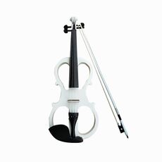 YS030 4/4 violino elettronico manuale in legno per principianti, con borsa (bianco)