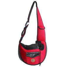 Zaino per animali domestici diagonali lovoyager sacca da viaggio per cani e gatti, stile: mesh estivo rosso