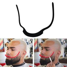 4 PC Strumenti di rasatura del righello per lo stile della barba (nero)