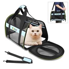 FUNADD Borsa da viaggio per animali domestici Borsa a tracolla pieghevole (blu)