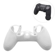 Custodia protettiva in silicone antiscivolo per Sony PS4 (bianca)