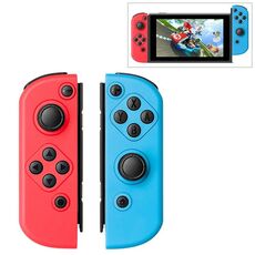 Controller di gioco Gamepad Joypad wireless Bluetooth sinistro e destro per Switch (blu + rosso)