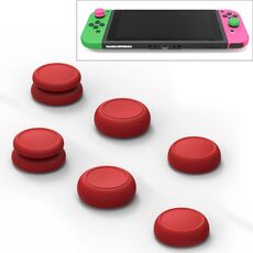 Skull & Co Left + Right Gamepad Rocker Cap Button Cover Set di manopole per Switch / Switch Lite / JOYCON (rosso)