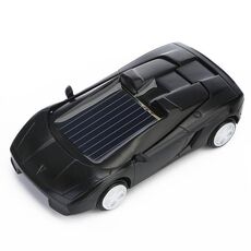 3PCS Solar Toys Mini giocattolo da corsa per auto alimentato da auto per bambini (nero)