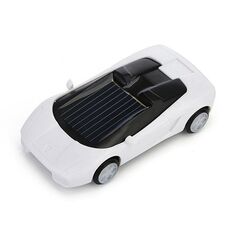 3PCS Solar Toys Mini giocattolo da corsa per auto alimentato da auto per bambini (bianco)