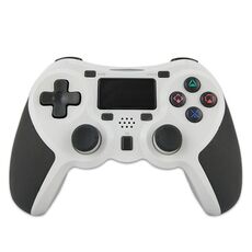 Maniglia Bluetooth del controller di gioco wireless gommato per host PS4 (bianco)