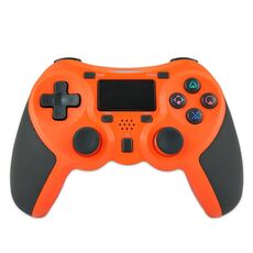 Maniglia Bluetooth del controller di gioco wireless gommato per host PS4 (arancione)