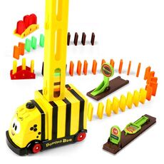 Puzzle Domino Car Treno elettrico con suono e musica leggera Auto elettrica giocattolo con licenza automatica (ape gialla)
