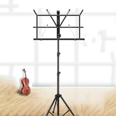 Supporto per pianoforte portatile pieghevole sollevato e ispessito Guzheng Guitar Home Music Stand (nero)