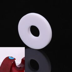10 PCS No Word Version Silicone Guitar Strap Buckle Tail Stud (bianco)