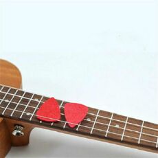 10 plettri in feltro di lana per chitarra ukulele (rosso)