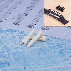 Chiodo a cono conico in plastica da 100 pezzi per chitarra (bianco)