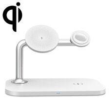 Caricabatterie wireless magnetico 3 in 1 per iPhone12/13 e iWatch e AirPods (bianco)