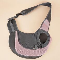 Borsa per animali Borsa per gatti a tracolla traspirante con tracolla allargata, dimensioni: piccola (rosa)