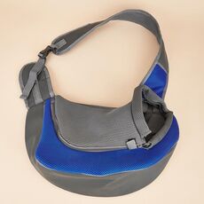 Borsa per animali domestici Borsa per gatti a tracolla traspirante con tracolla allargata, dimensioni: grande (blu)