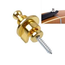 Chiodo universale per chitarra con fibbia per cinturino in metallo, chiodo anti-off per coda di chitarra (oro)