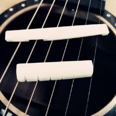 Chitarra String Pillow Upper and Lower Ox Bone Pillow Bridge Accessori per chitarra (bianco)