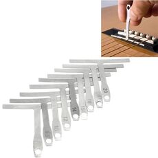 9 in 1 Righello per chitarra a forma di T Tastiera per manico Tasti Radian, String Yard Radian Calibro di misurazione regolabile