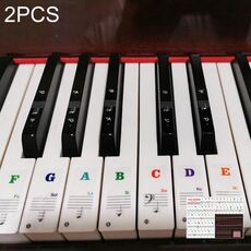 2 pezzi 88/61/54/49 tasti pianoforte tastiera elettronica organo mano roll notazione pianoforte scala musicale adesivo trasparente