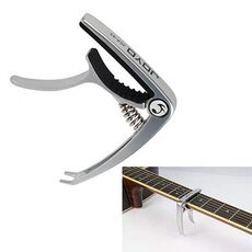 JOYO JCP-03 Capo per chitarra in lega di zinco Capo universale per chitarra acustica Ukulele (argento)