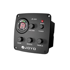 JOYO JE-303 Pickup per chitarra EQ a 3 bande Preamplificatore Pickup equalizzatore con funzione di accordatura (nero)