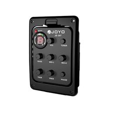 JOYO JE-307 Pickup per chitarra Equalizzatore a 5 bande Equalizzatore per chitarra folk EQ Guitarra acustica Pickup Preamplificatore Sintonizzatore digitale elettrico (nero)