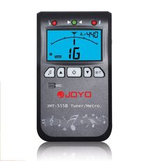 JOYO JMT-555B Accordatore metronomo Retroilluminazione cromatica LCD digitale con generatore di toni Kit 3 in 1 per chitarra violino Ukulele (nero)